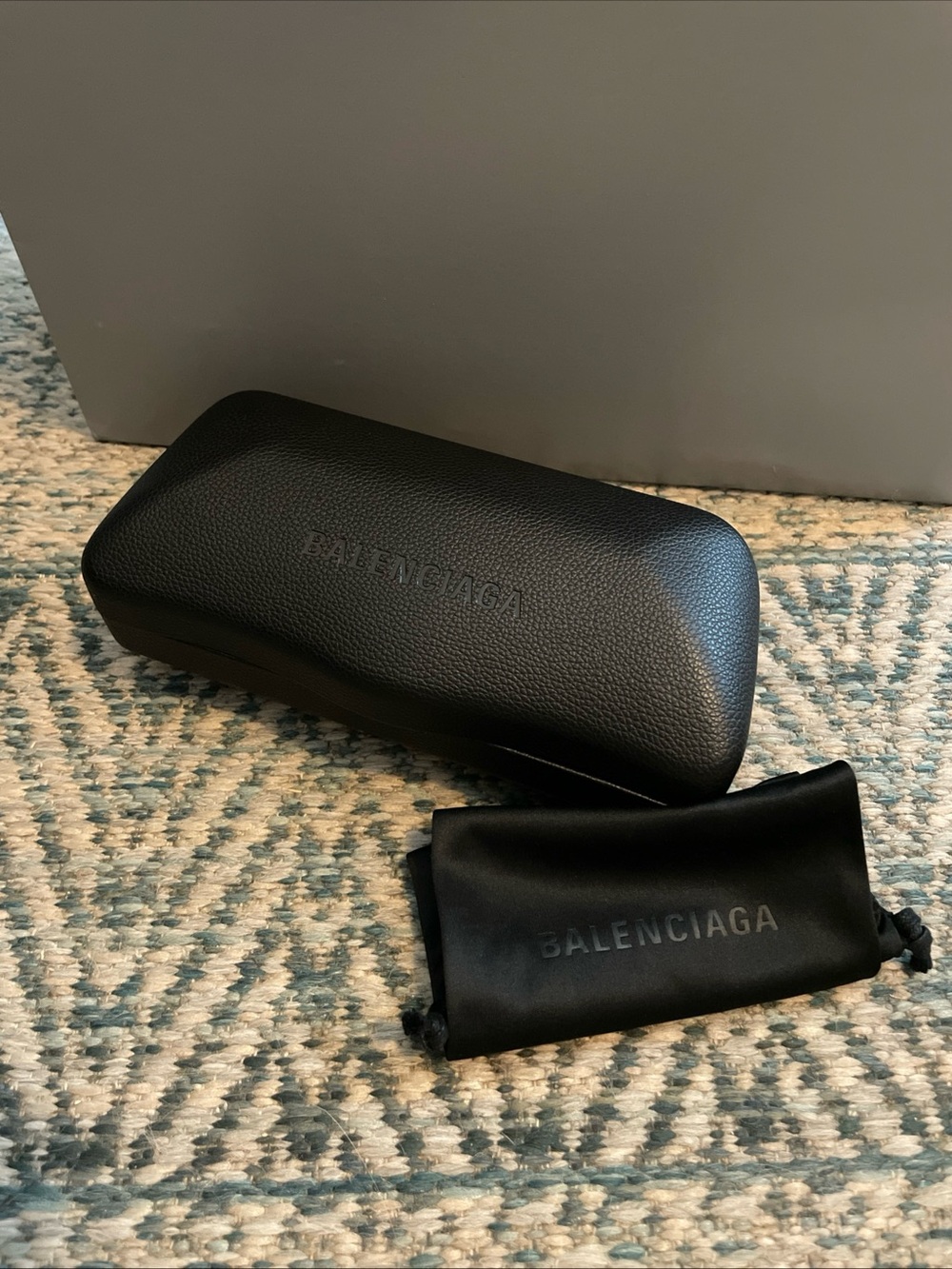 Balenciaga Black Eyewear Case and Soft Pouch